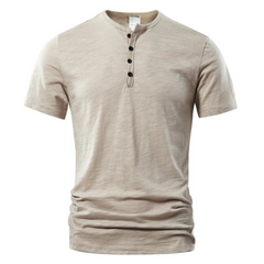 Herren Casual T-Shirt | Kurzärmeliges Basic Oberteil in Khaki
