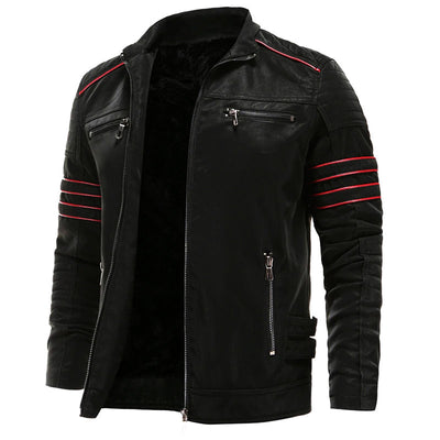 Lederjacke mit Reißverschluss für Männer