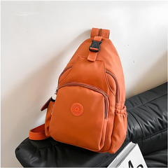 Modern Damen Anti-Diebstahl Umhängetasche | Schnallenverschluss in Orange