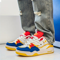 Hanz - Lässige Turnschuhe mit geometrischem Muster in Gelb