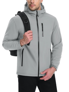 Valtoris | Wasserdichte Softshelljacke für Herren Outdoor in Hellgrau