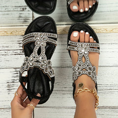 Aria | Orthopädische Boho-Sandalen in Schwarz