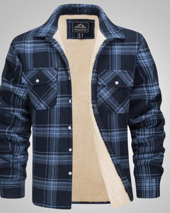 Markus | Herren Gefütterte Karierte Jacke in Blau