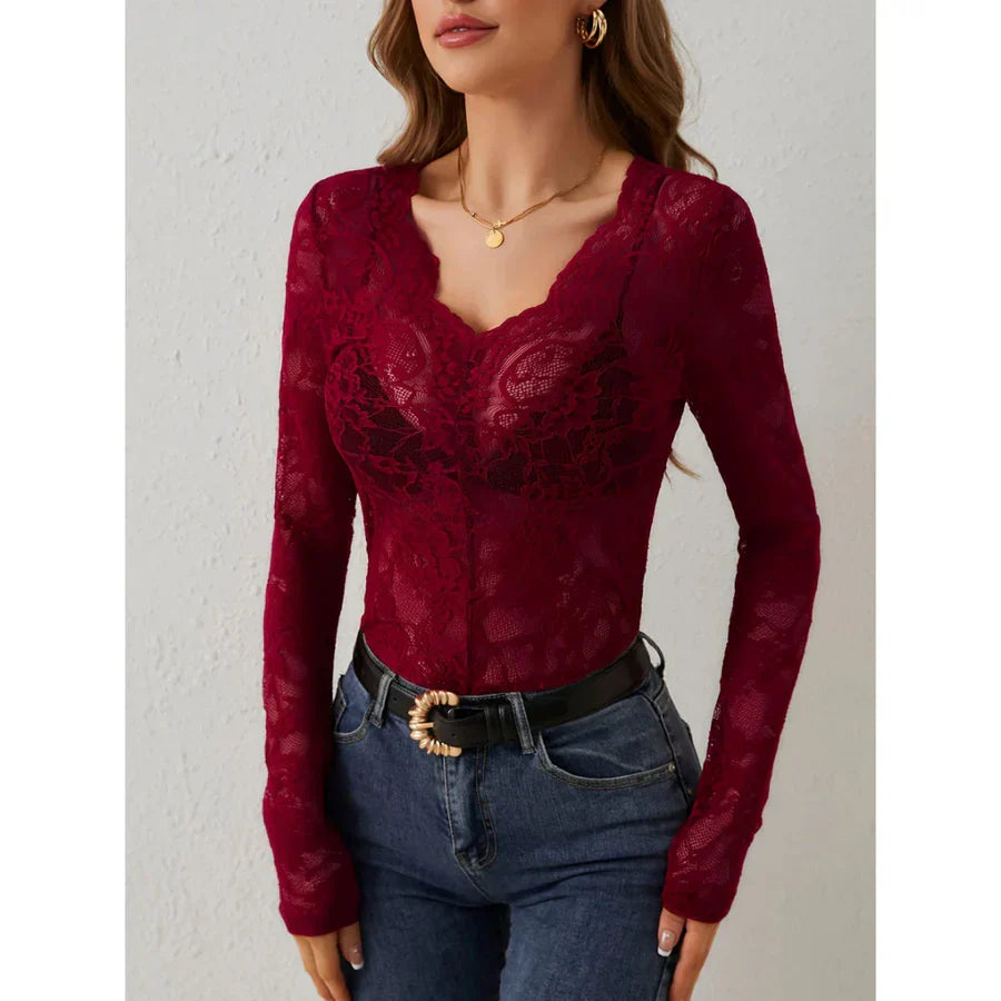 Patricia - Elegantes Damentop mit floralem Muster