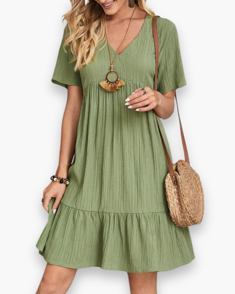 Damen Lässiges Bohemian Kleid | Mini
