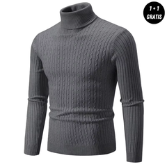 Warmer Strickpullover mit Rollkragen - ENZO in Grau