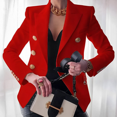 ANTJE™ | BLAZER MIT STRUKTURIERTER SCHULTER in Rot