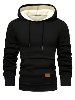 Zauris – Langärmliges Sweatshirt mit Kapuze in Schwarz