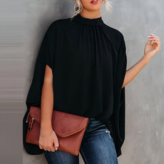 Alicia - Einmalige und elegante Bluse in Schwarz