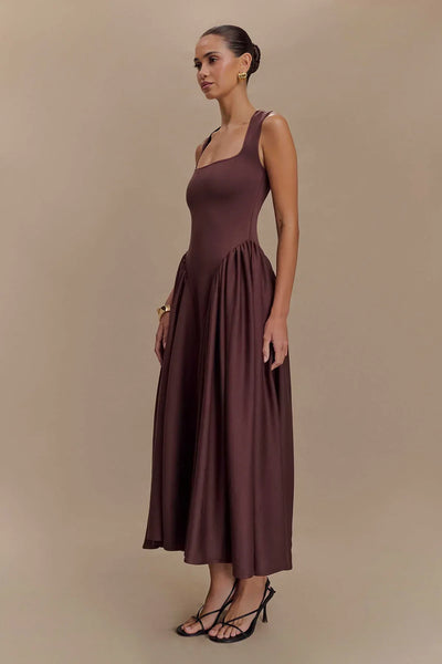 Ivana | Ärmelloses fließendes Midi-Kleid