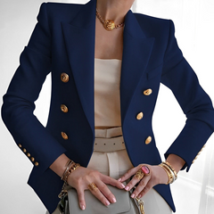 ANTJE™ | BLAZER MIT STRUKTURIERTER SCHULTER in Blau