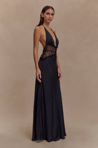 NOIRÉA - Spitzen- & Satin-Kleid
