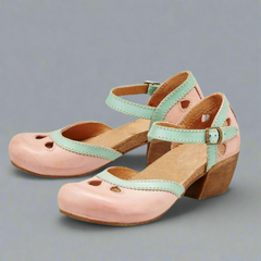 Carina | Bequeme Blockabsatz Sandalen für Damen in Rosa