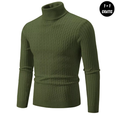 Warmer Strickpullover mit Rollkragen - ENZO in Grün