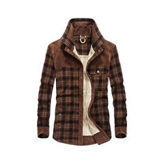 WODEN - Jacke aus dickem Flanell für Männer in Braun