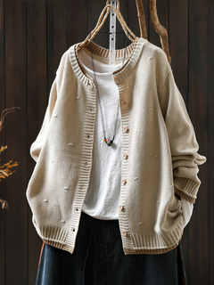 Aileen | Strickjacke mit Struktur in Beige