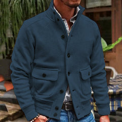 Tate - Stilvolle Herren Strickjacke in Blau