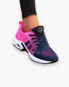 Damen Bequeme Laufschuhe | Atmungsaktiv und Stabil in Rosa/Blau