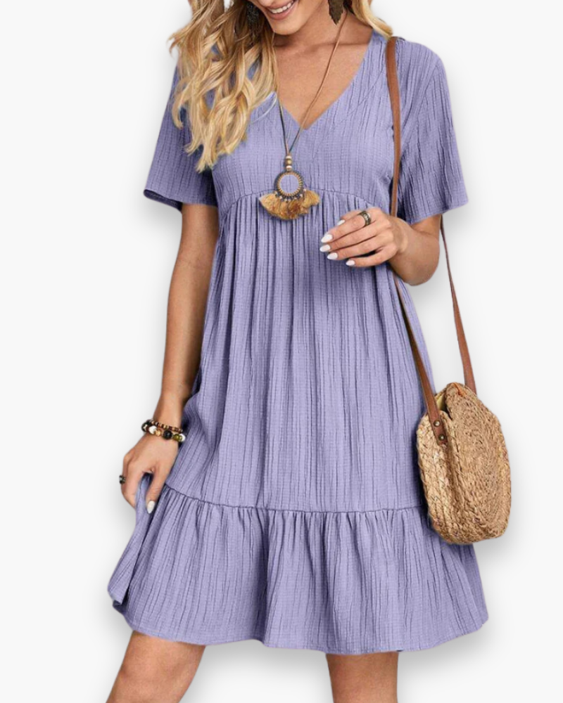 Damen Lässiges Bohemian Kleid | Mini