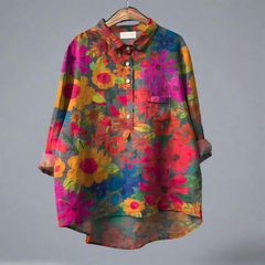 Renate | Elegante Longbluse aus Premium-Stoff in 10