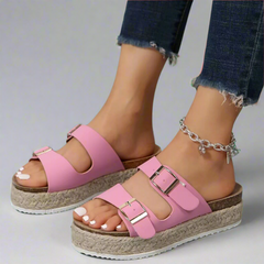 Elfriede | Sandalen aus glänzendem Premiumleder in Rosa