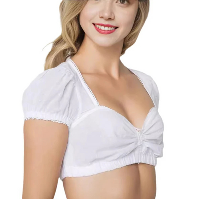 Damen Kurze Ärmel Oktoberfest Dirndl Bluse