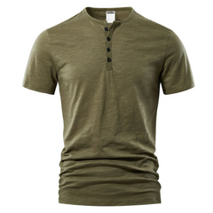 Herren Casual T-Shirt | Kurzärmeliges Basic Oberteil in Dunkelgrün