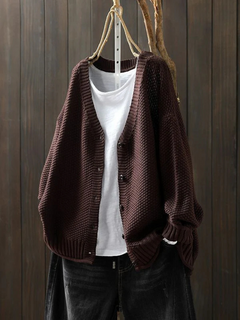 Amore | Strickcardigan in Dunkelbraun