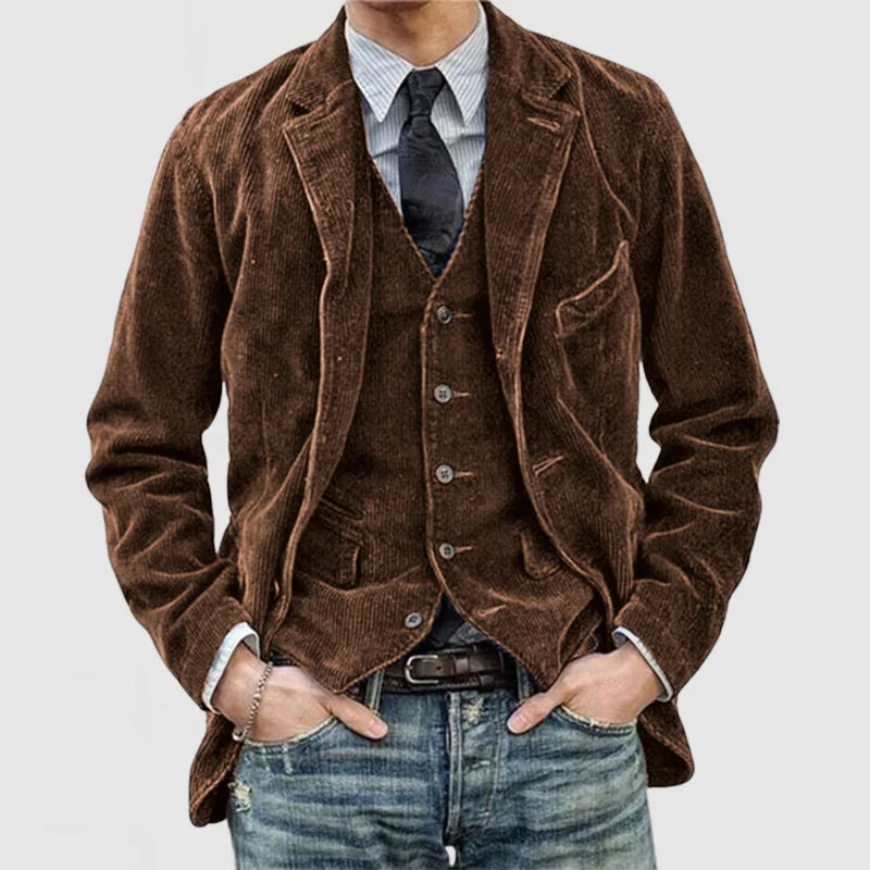 Cord-Blazer und -Weste für Männer