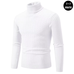 Warmer Strickpullover mit Rollkragen - ENZO in Weiß