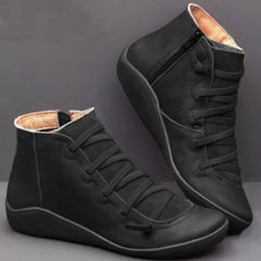 Wenora - High-Top-Sneaker mit Reißverschluss und Schnürung in Schwarz