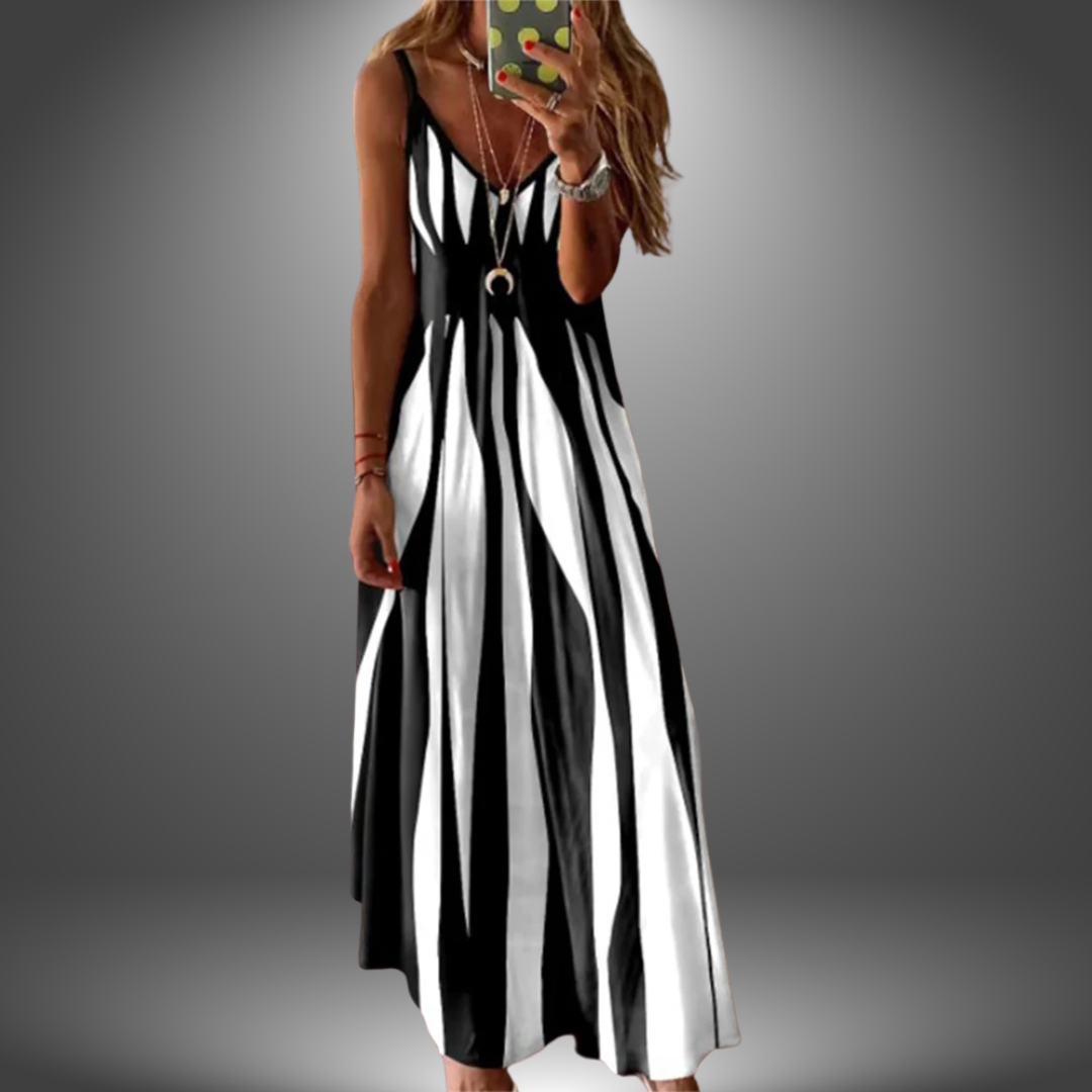 Angela© | Handgefertigtes lässiges langes Kleid