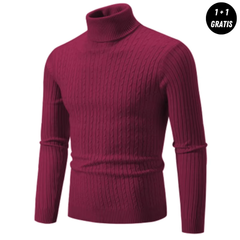 Warmer Strickpullover mit Rollkragen - ENZO in Rot