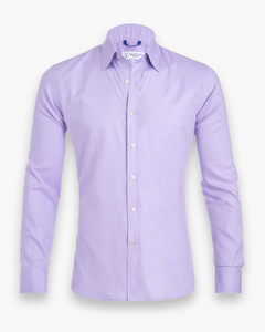 Herren Modisches Zip Fit Hemd | Sportlich Elegant in Lila