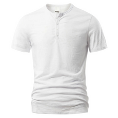 Herren Casual T-Shirt | Kurzärmeliges Basic Oberteil in Weiß