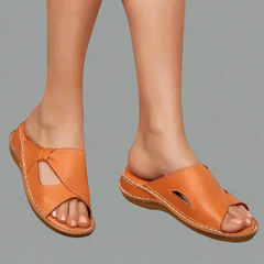 Yvonne | Orthopädische Sandalen aus Premiumleder in Orange