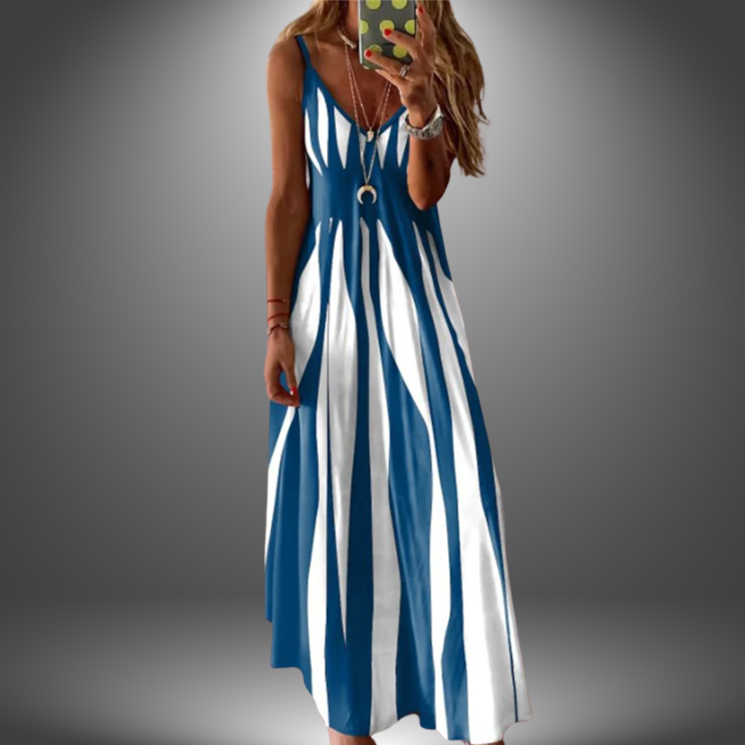 Angela© | Handgefertigtes lässiges langes Kleid
