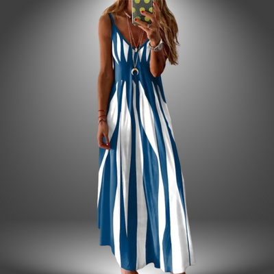 Angela© | Handgefertigtes lässiges langes Kleid