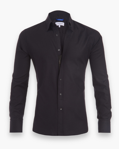 Herren Modisches Zip Fit Hemd | Sportlich Elegant