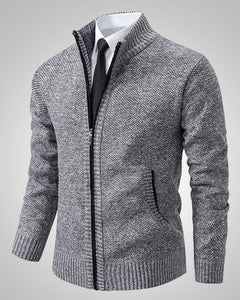 Torsten | Herren Klassischer Reissverschluss-Pullover in Grau