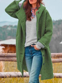 AMAYA - Stilvolle lange Winterjacke in Grün