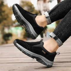 Michael | Herren Slip-On Outdoor Gehschuhe in Schwarz