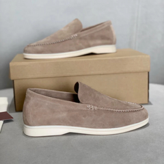 Schicke Wildleder-Loafer in Beige