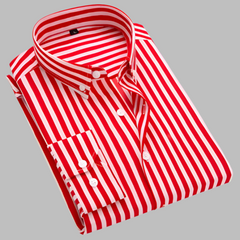 Herrenhemd aus kariertem Oxford-Material in Rot