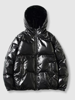 Gepolsterte Herren Pufferjacke in Schwarz