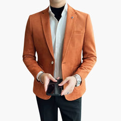 Taillierter Blazer - Modern Fit Herren Sakko für Events in Karamell