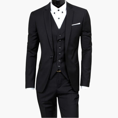 Herrenanzug dreiteilig slim fit für alle Jahreszeiten