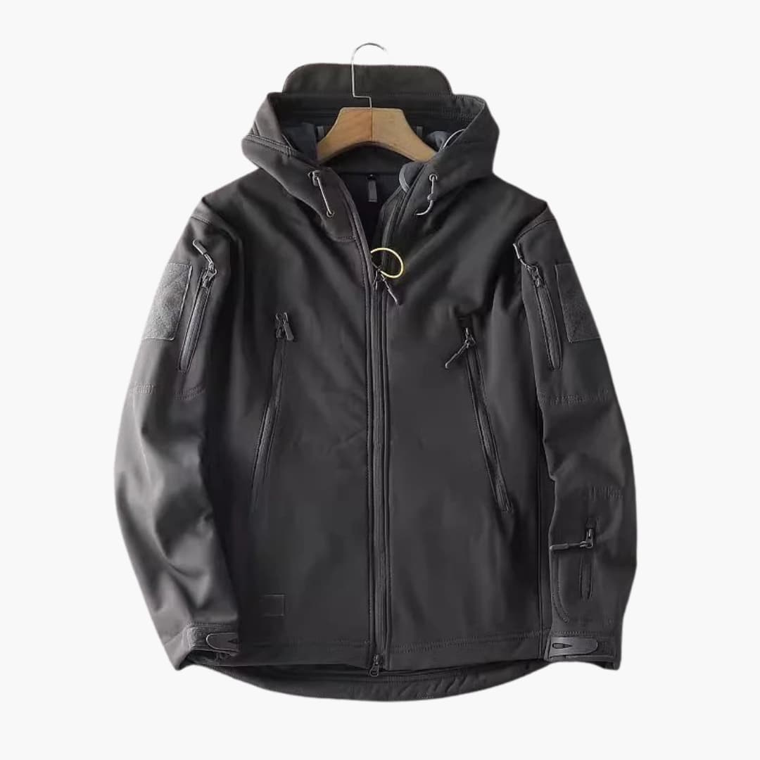 Herren Kapuzenjacke mit Reißverschluss und Ärmeltaschen