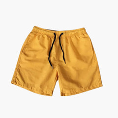 Herren Sommer Shorts mit Kordelzug und Schnelltrocknung in Gelb