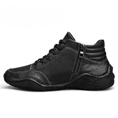 Elias | Wadenhohe Lederstiefel für Herren in Schwarz